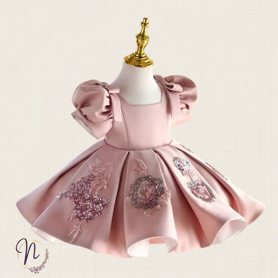 Dusty Rose Blossom Princess Dress