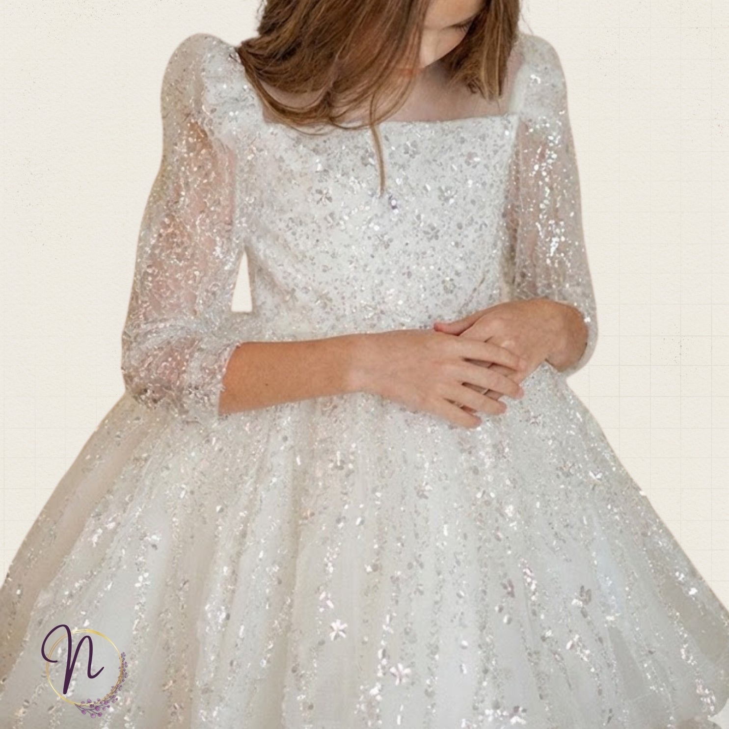 Snowflake Sparkle White Party Dress