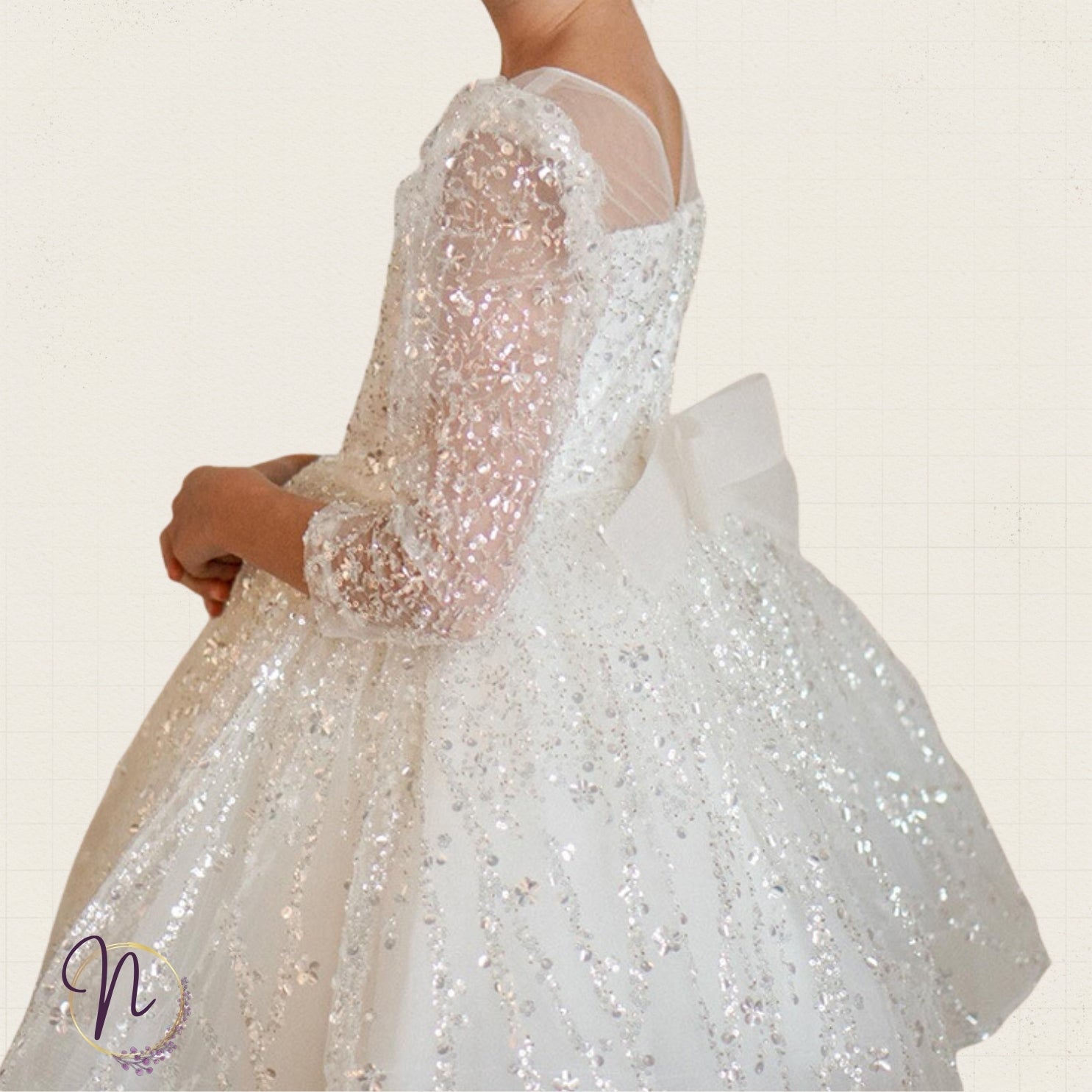 Snowflake Sparkle White Party Dress