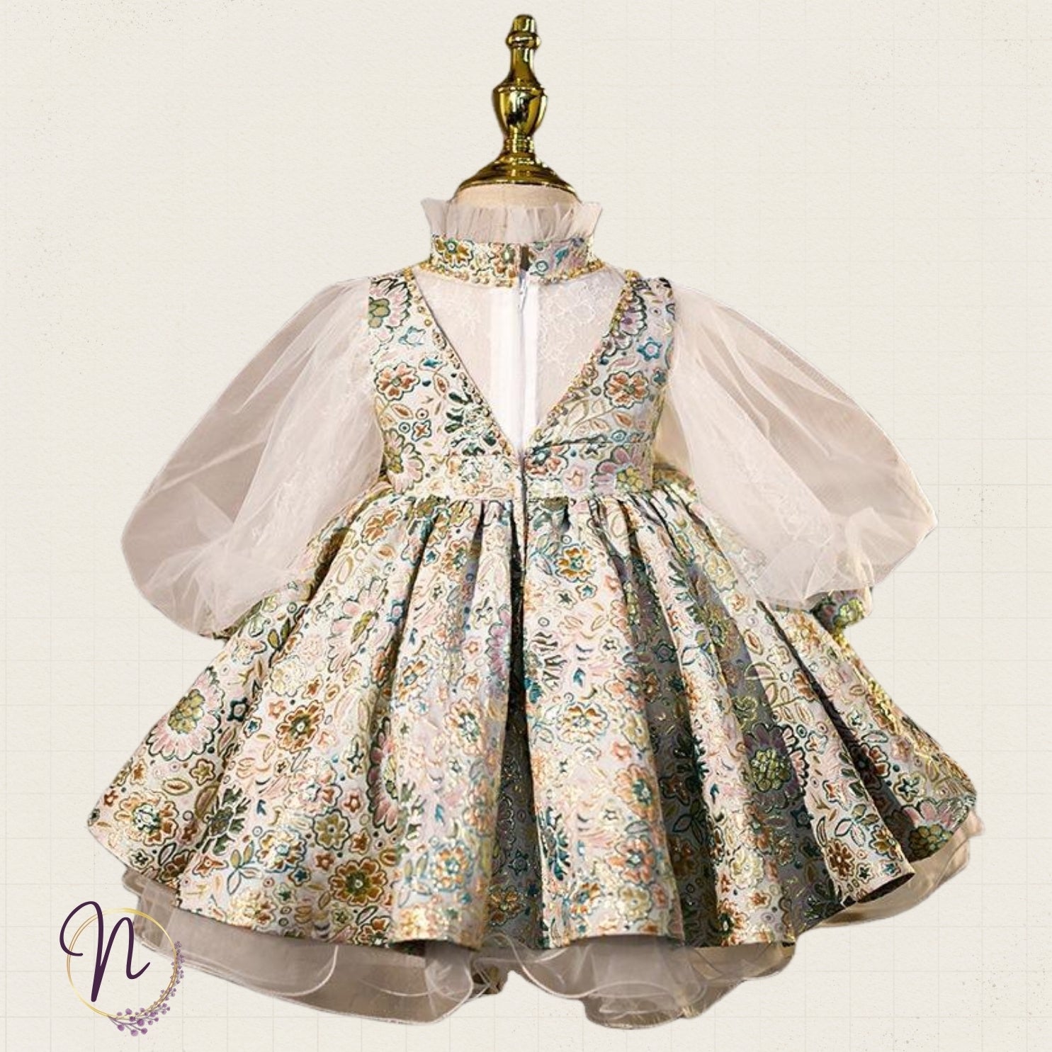 Victorian Charm Puff Sleeve Dress