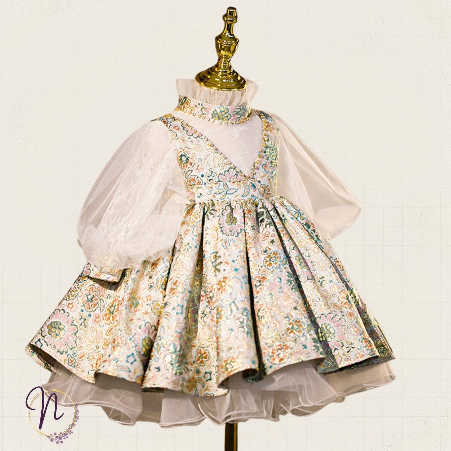 Victorian Charm Puff Sleeve Dress