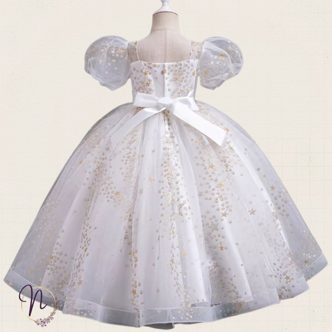 Golden Stardust Couture Princess Dress