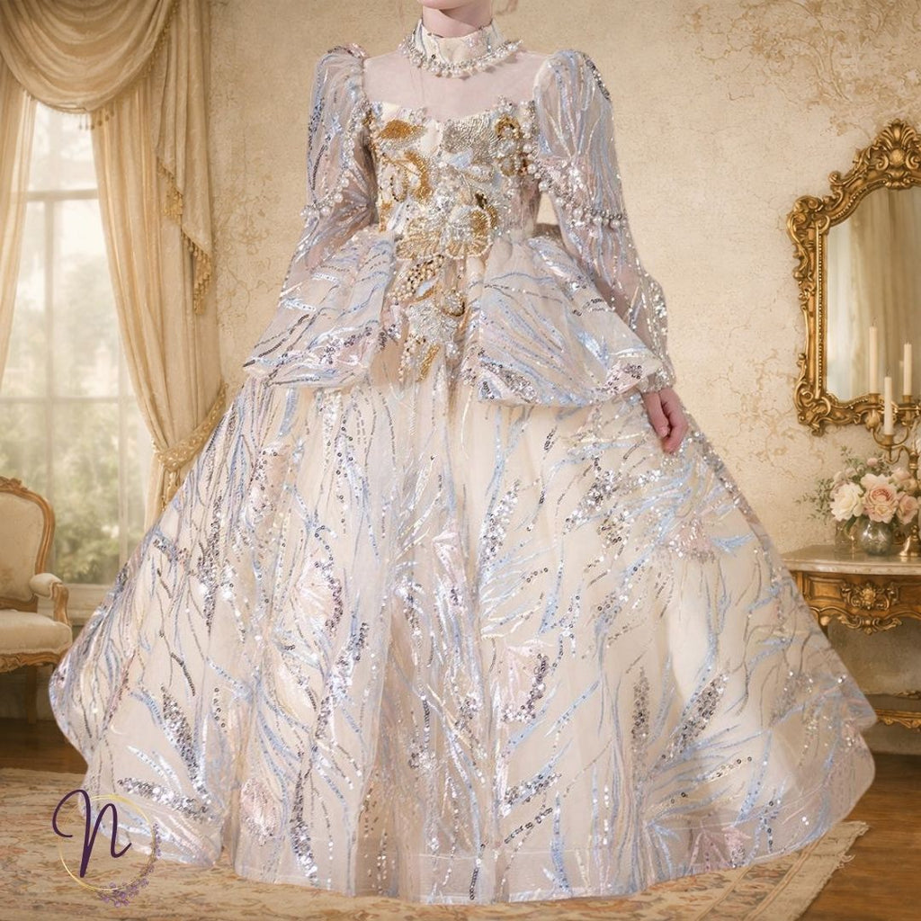Golden Aurora Couture Princess Dress