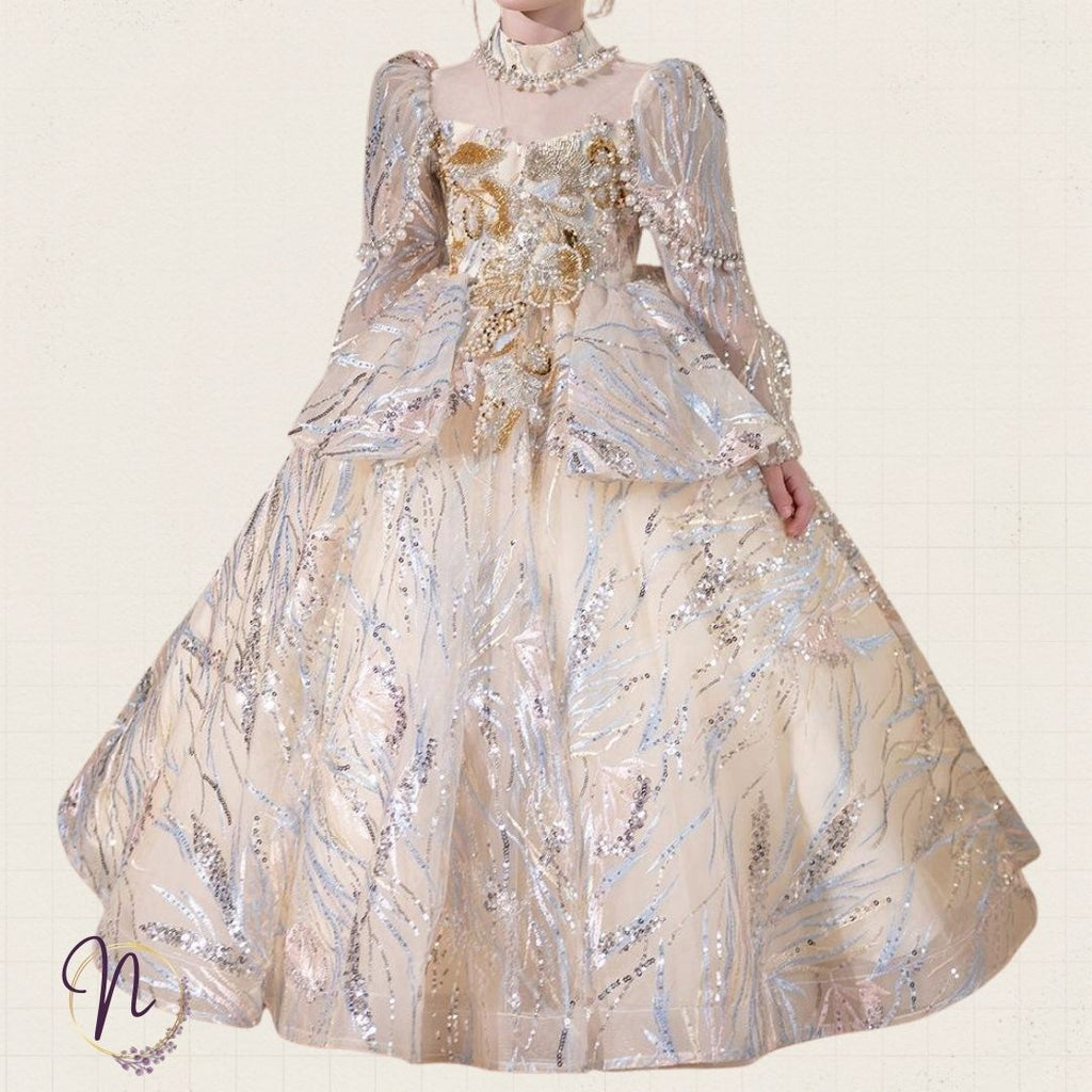 Golden Aurora Couture Princess Dress