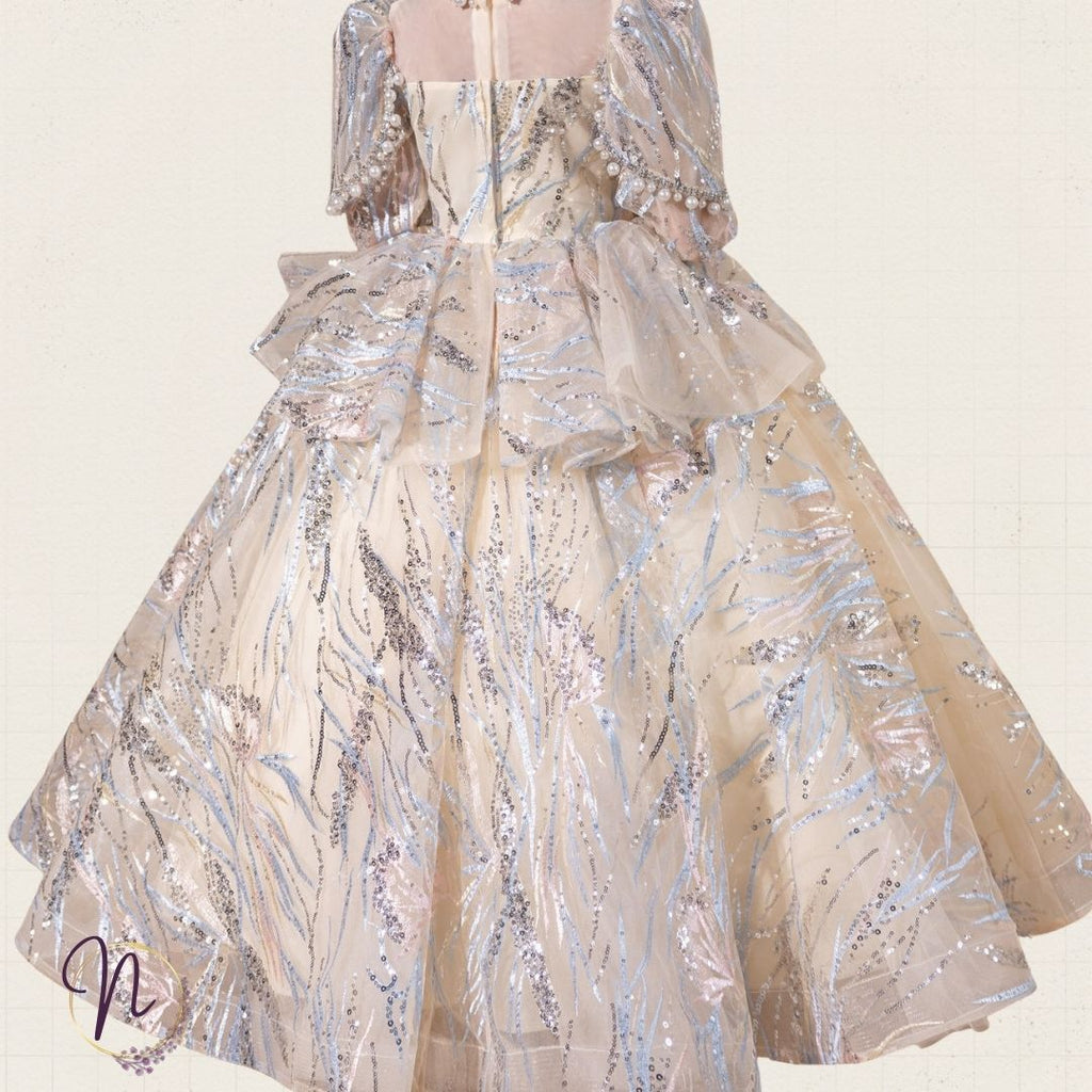 Golden Aurora Couture Princess Dress