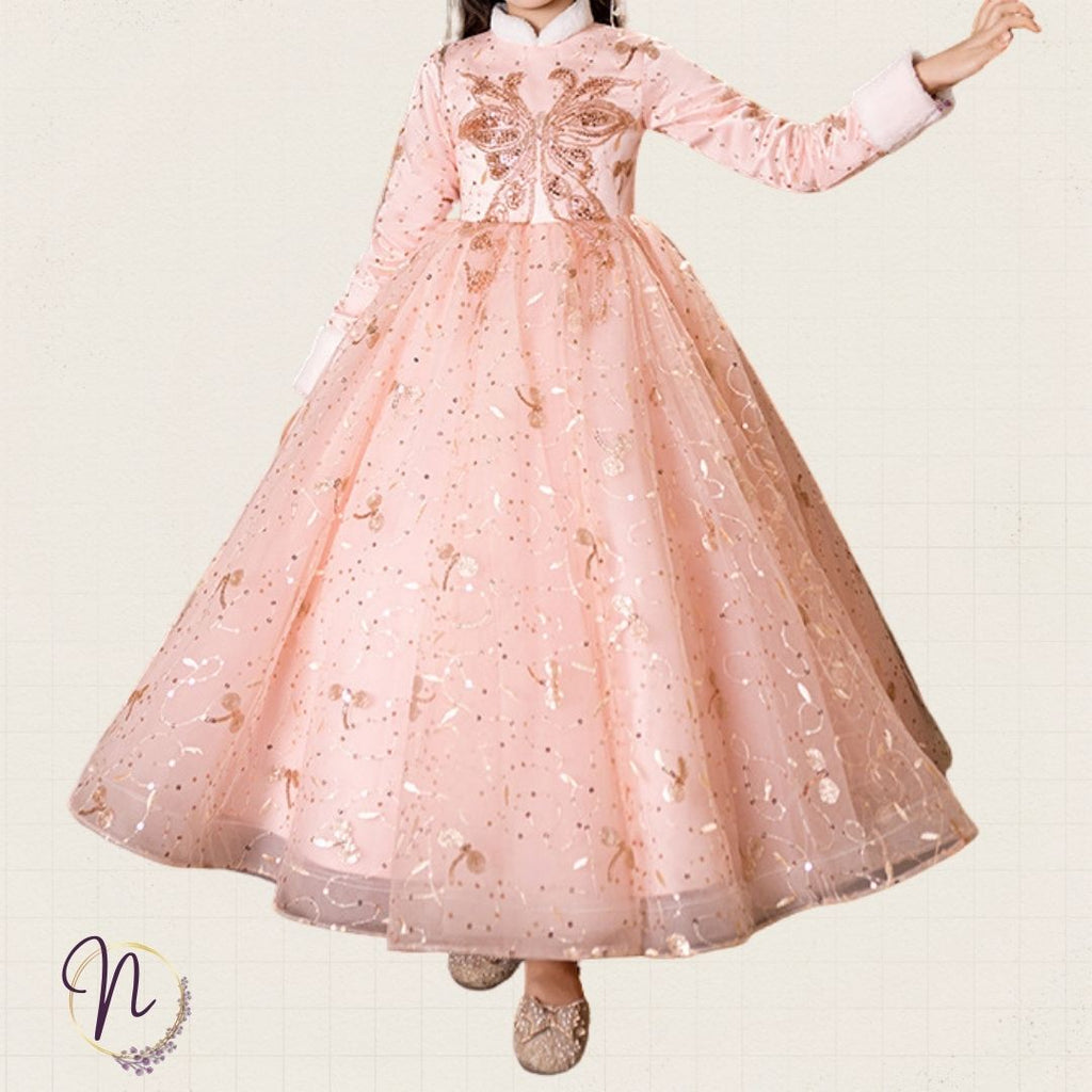 Blush Butterfly Princess Dress