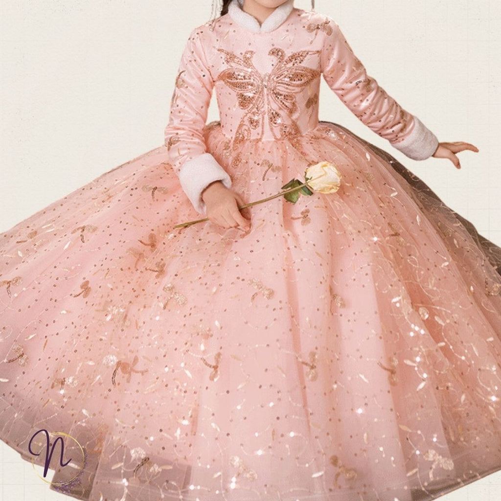 Blush Butterfly Princess Dress