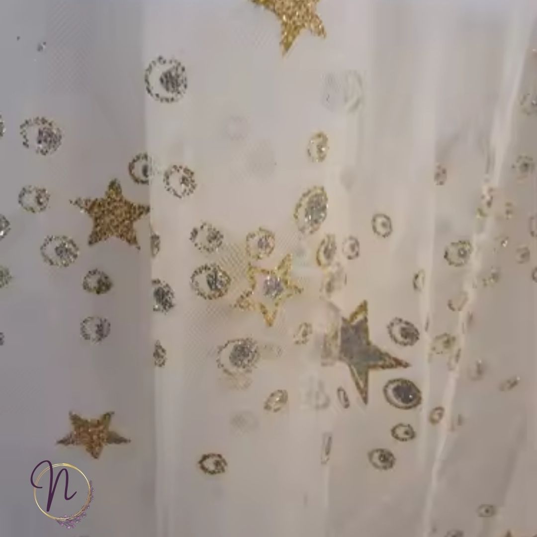 Golden Stardust Couture Princess Dress
