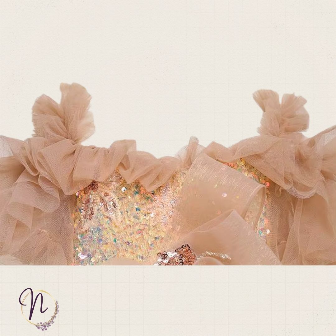 Champagne Glimmer Couture Princess Dress