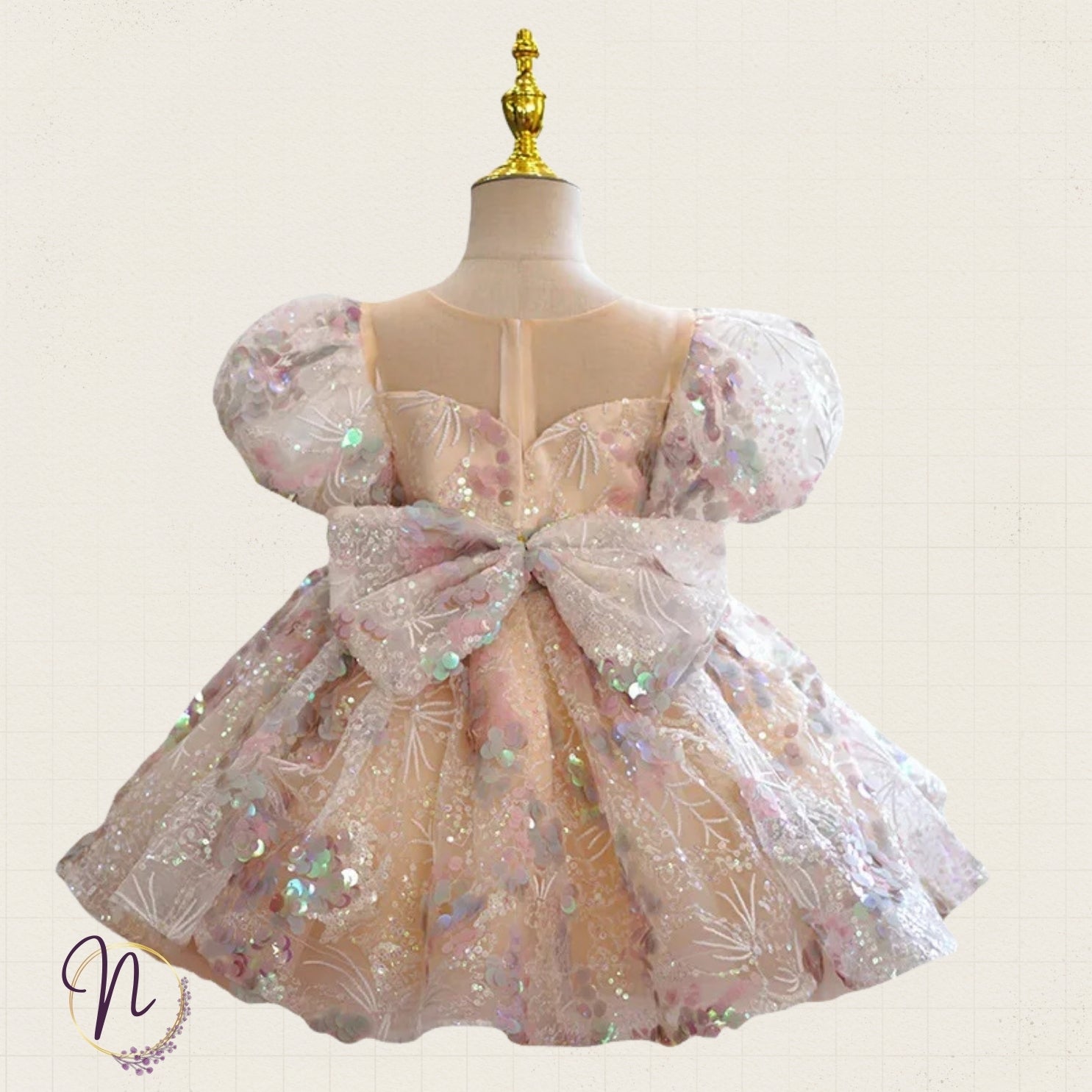 Pastel Sparkle Fairy Bow Dress
