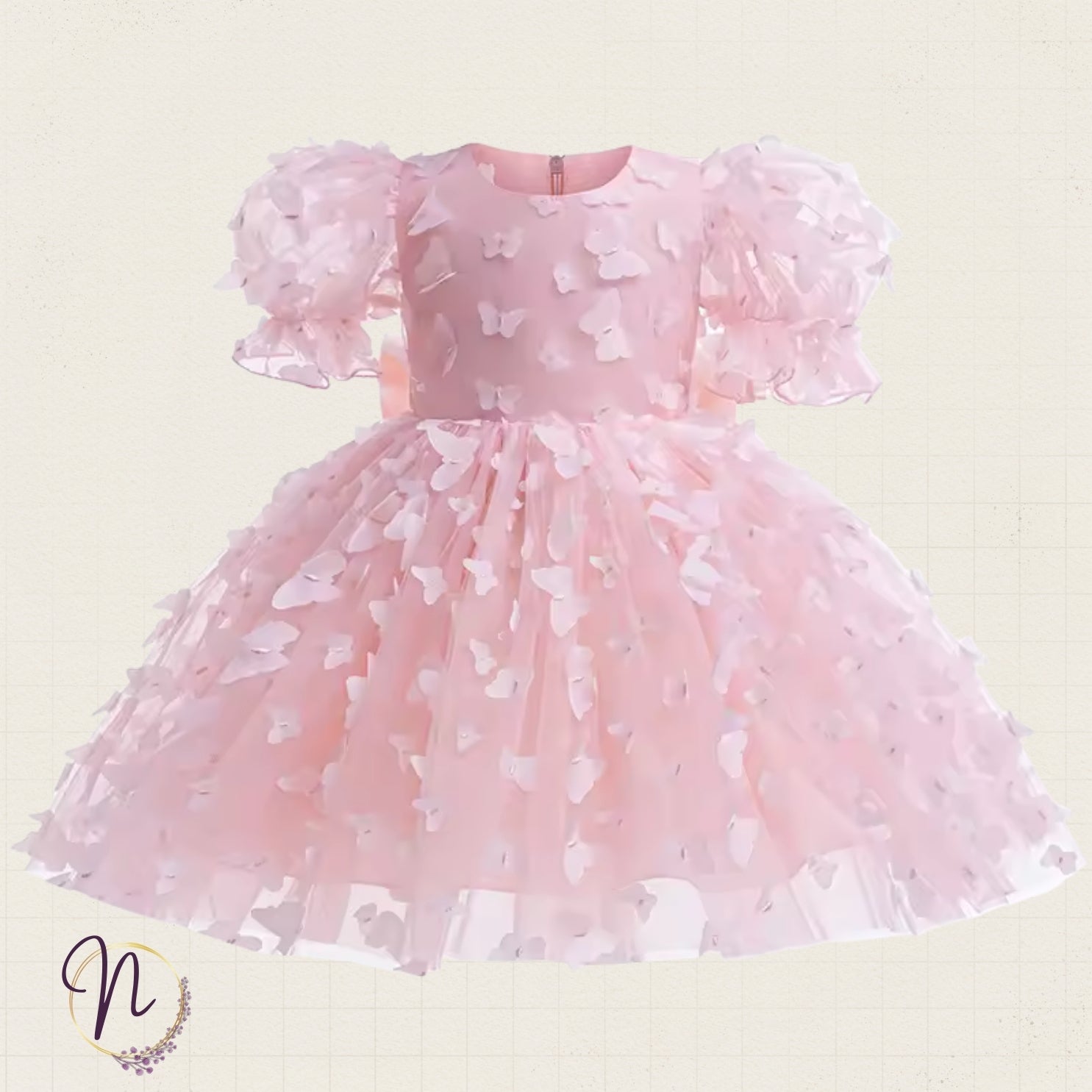 Pink Butterfly Garden Party Dress