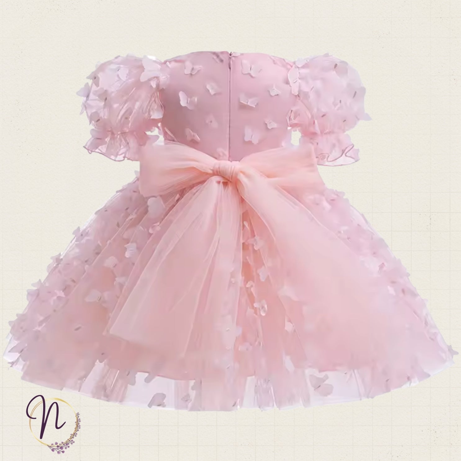Pink Butterfly Garden Party Dress