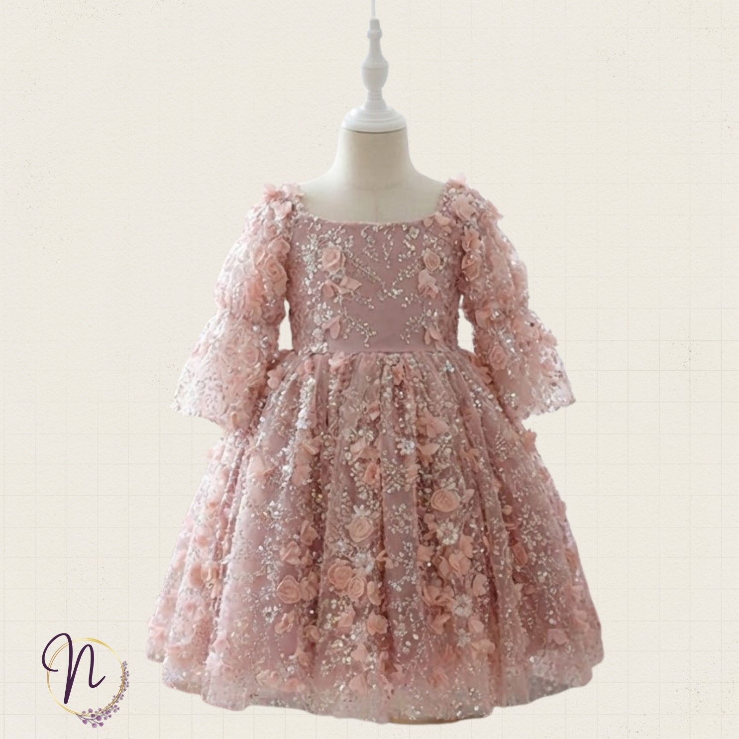Blush Garden Blossom Princess Dress