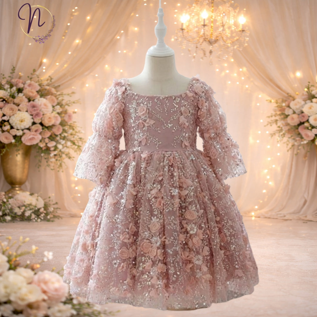 Blush Garden Blossom Princess Dress