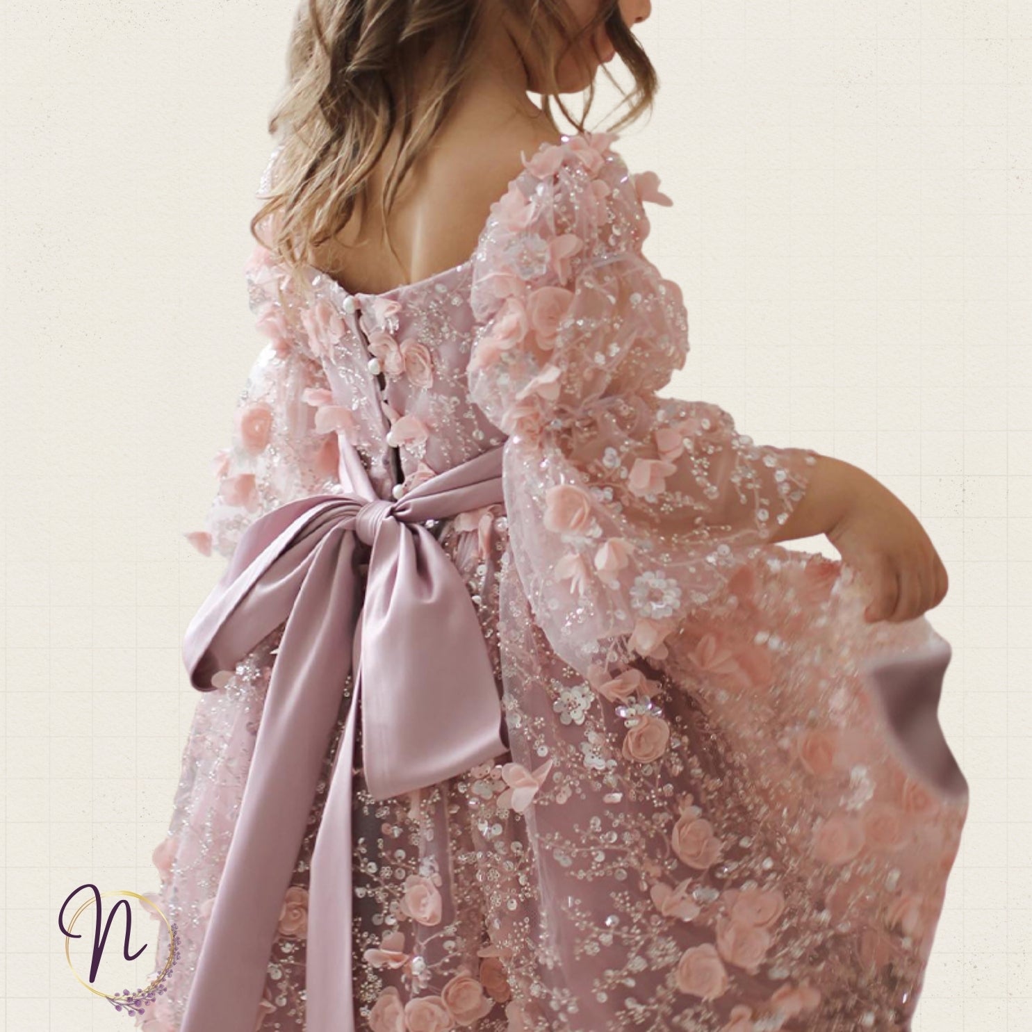 Blush Garden Blossom Princess Dress