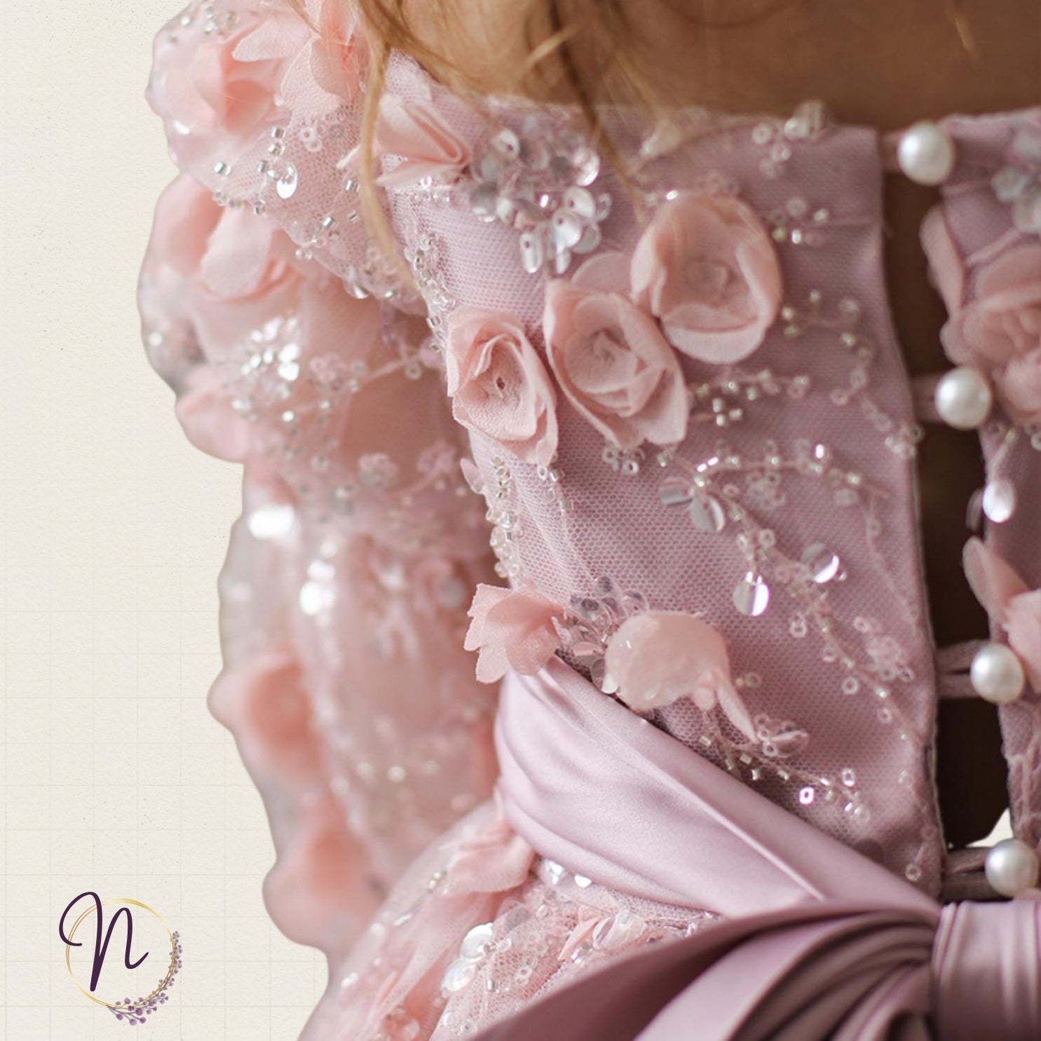 Blush Garden Blossom Princess Dress