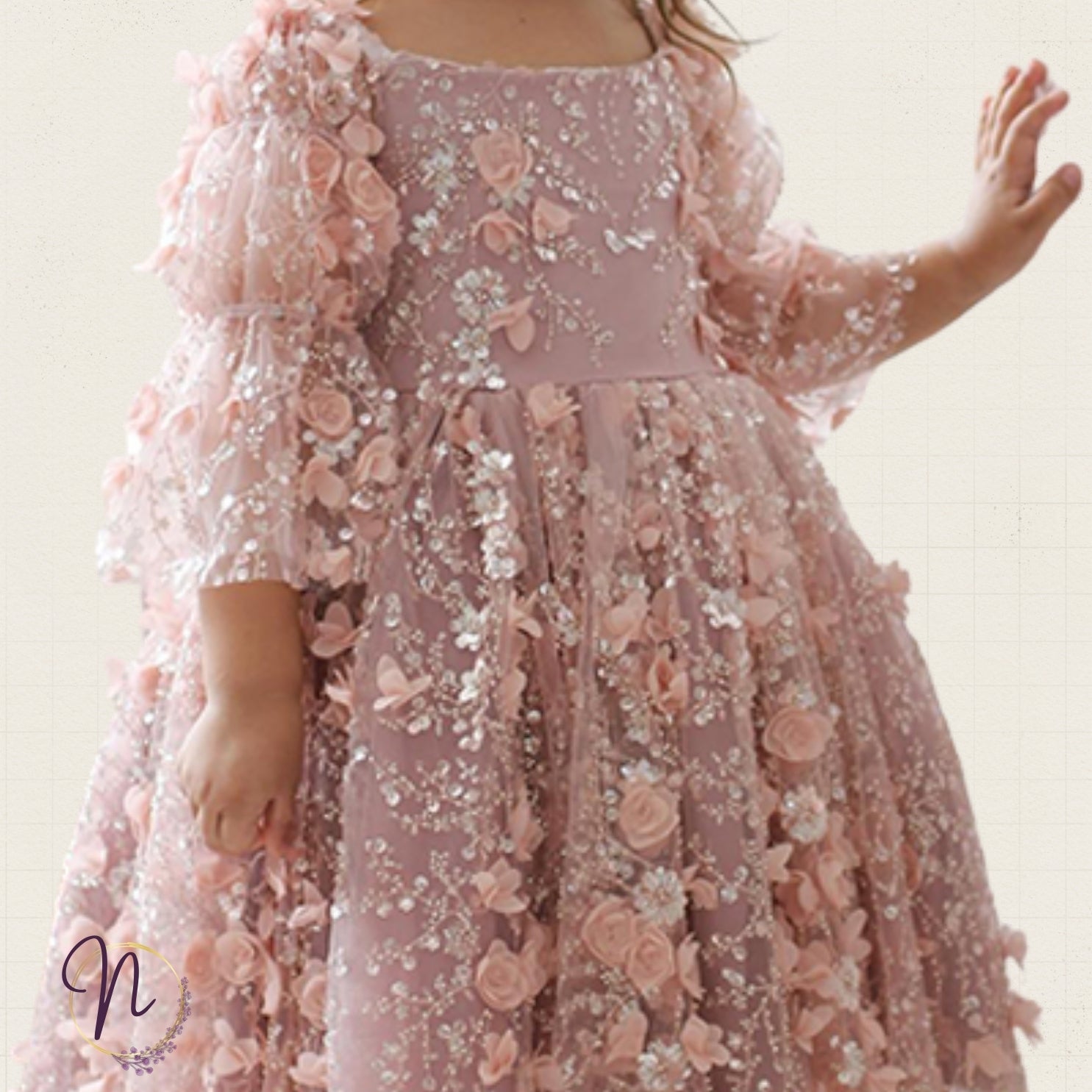 Blush Garden Blossom Princess Dress