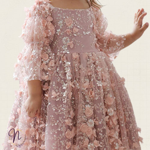 Blush Garden Blossom Princess Dress
