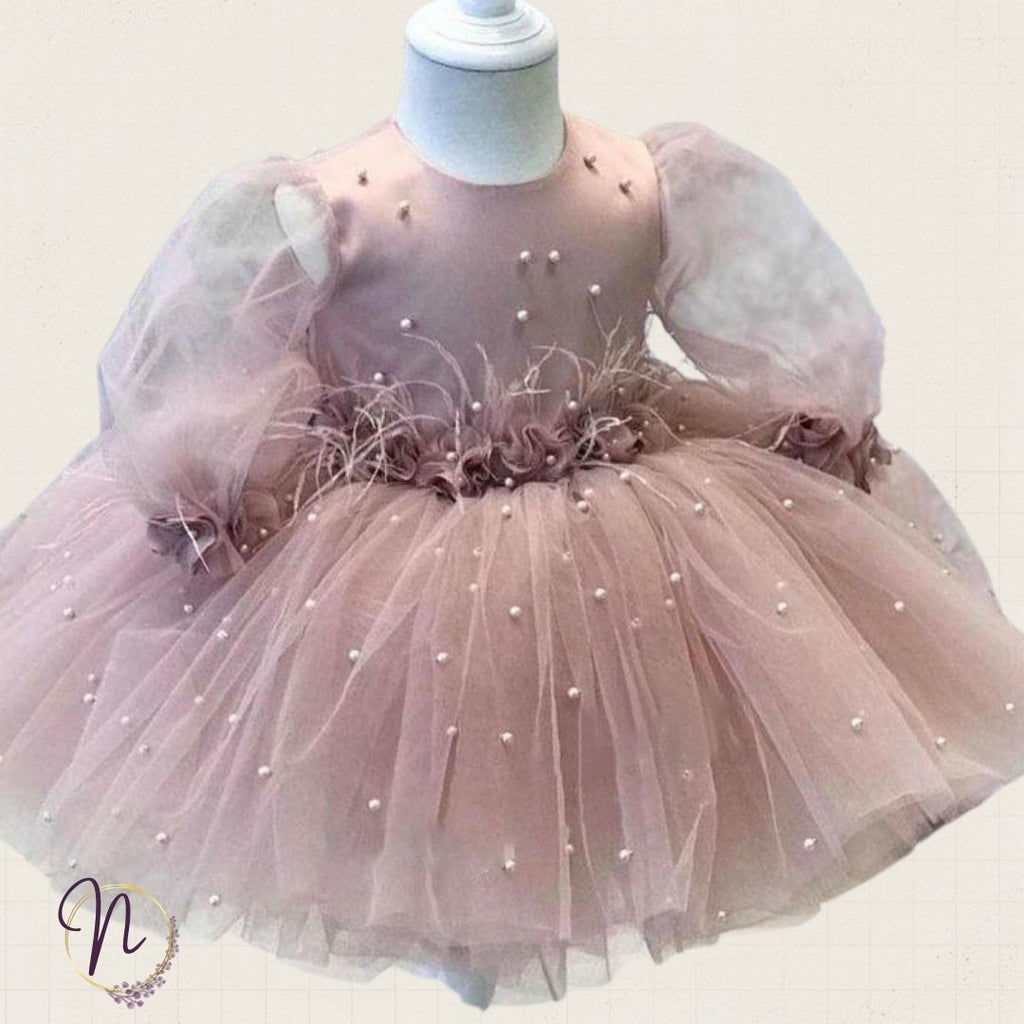 Misty Blush Pearl Princess Dress