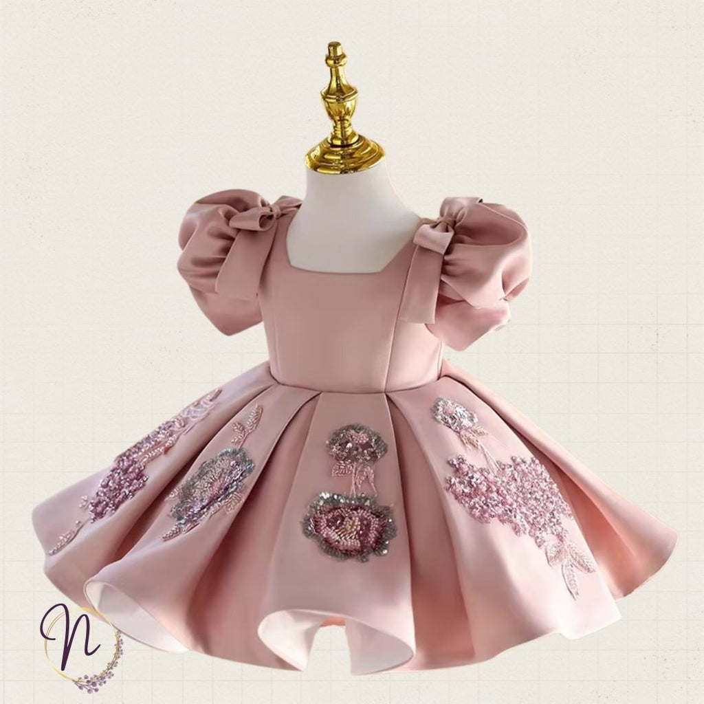 Dusty Rose Blossom Princess Dress