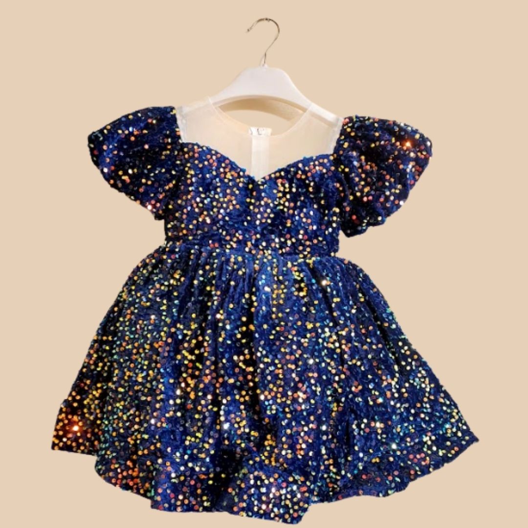 Midnight Sparkle Sequin Party Dress
