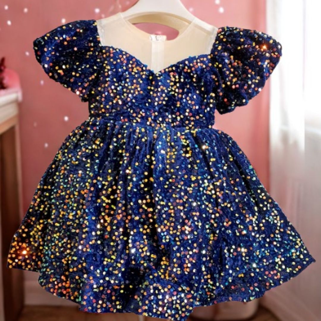 Midnight Sparkle Sequin Party Dress