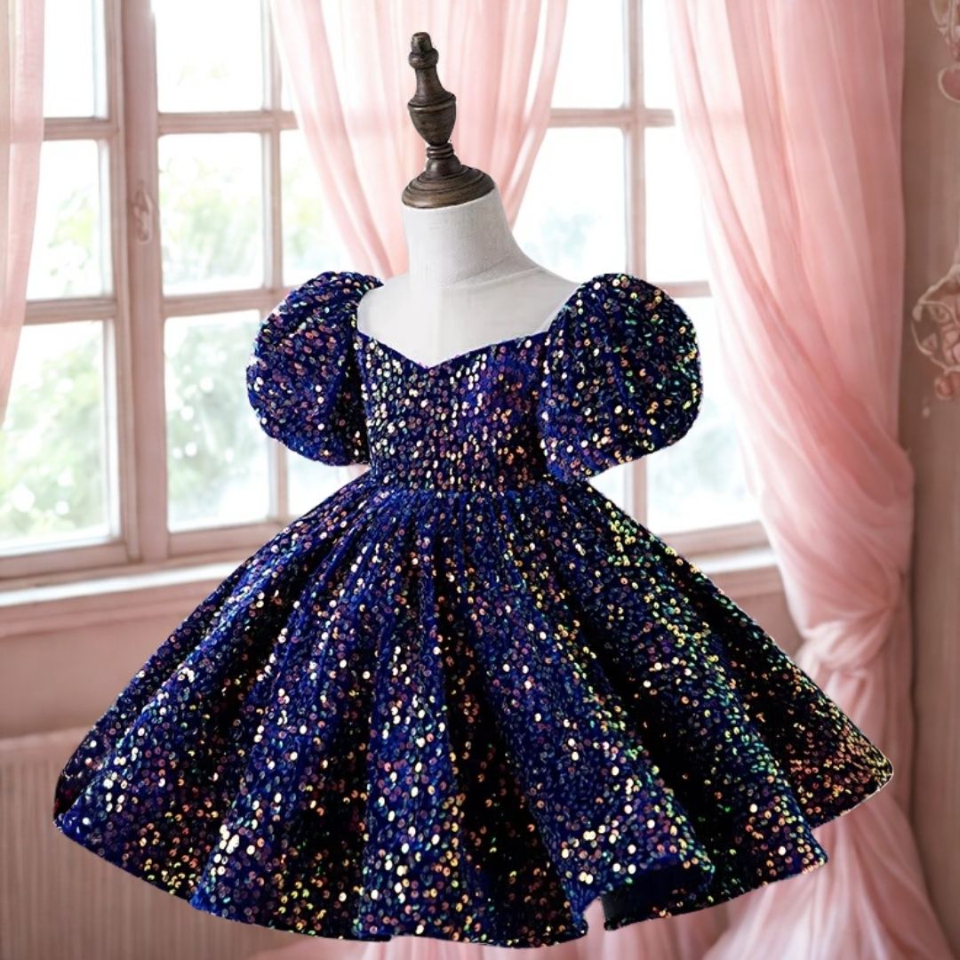 Midnight Sparkle Sequin Party Dress