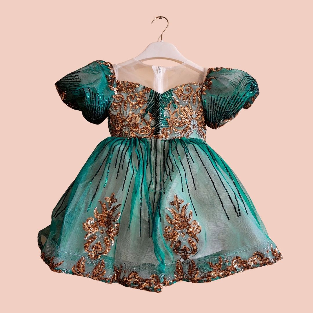 Emerald Enchantment Glitter Dress