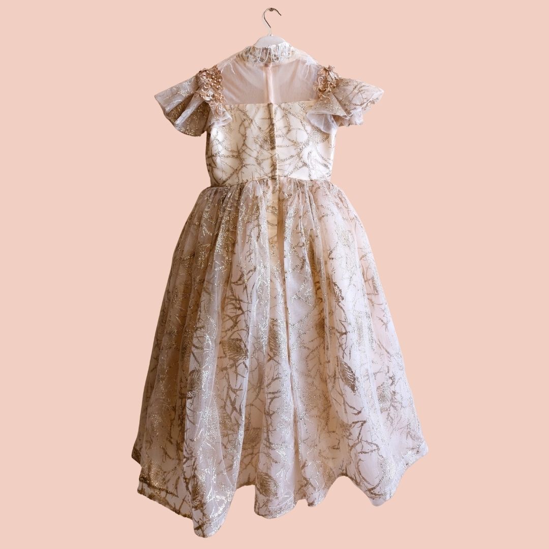 Golden Dream Floral Occasion Dress