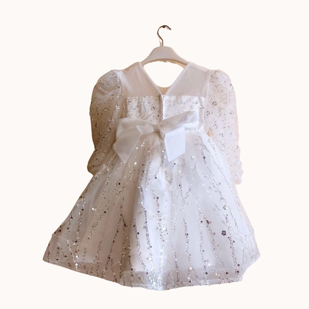 Snowflake Sparkle White Party Dress