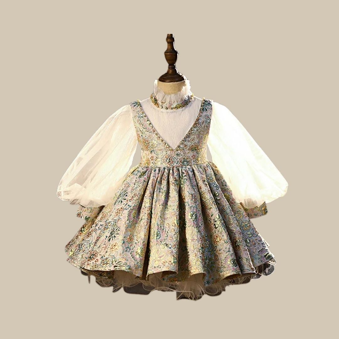 Victorian Charm Puff Sleeve Dress