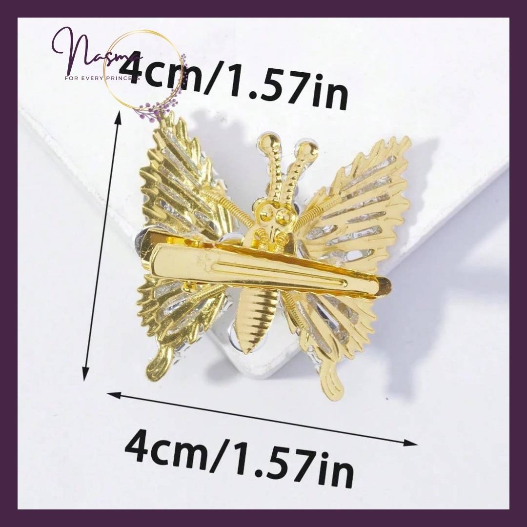 Emerald Aurora Butterfly Hair Clip