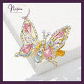 Blush Crystal Butterfly Hair Clip